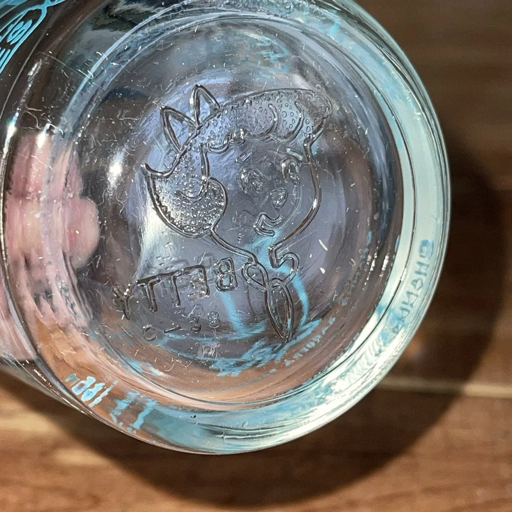 WELCH'S JELLY GLASS Flintstones Pebbles Birthday Party Wilma Bottom 1964 4.25